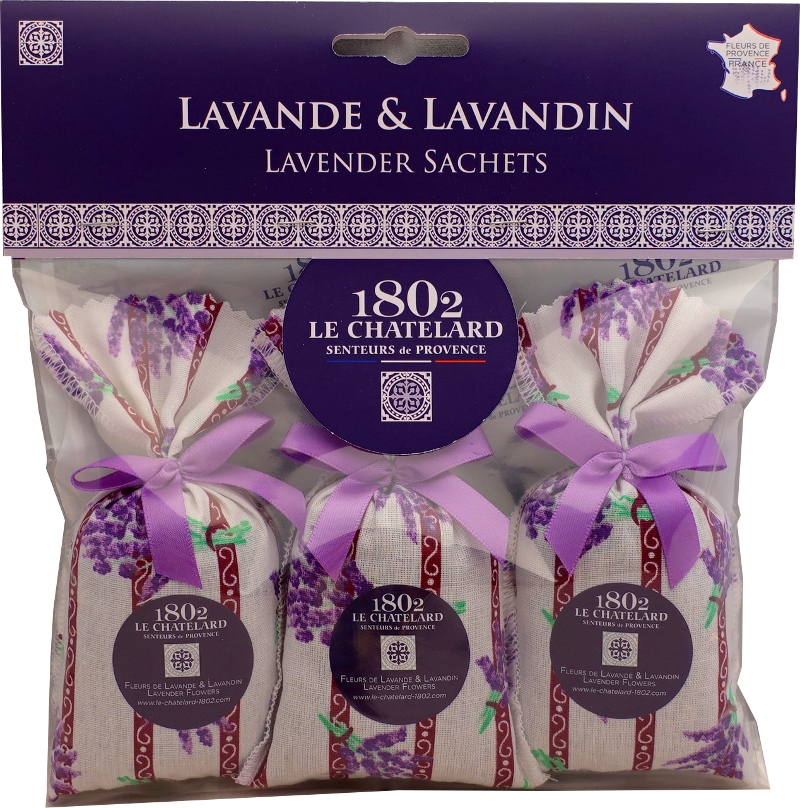 Lavendelsäckchen im Dreierpack "Lavendelzweig", 3 x 18 g