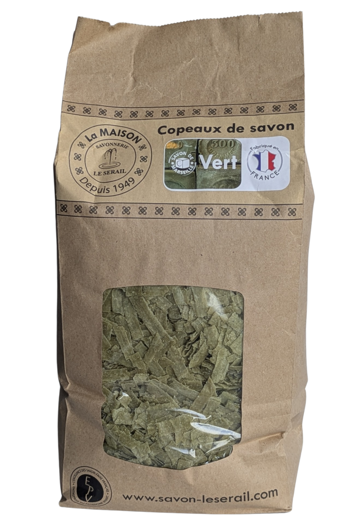 Grüne Seifenflocken der Savon de Marseille mit Olivenöl, 1 kg