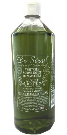 Flüssigseife Olive 1 l, Nachfüllflasche mit ätherischem Lavandinöl | "Le Sérail"