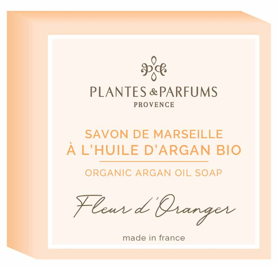 Savon de Marseille mit Bio-Arganöl, 100 g "Orangenblüte"