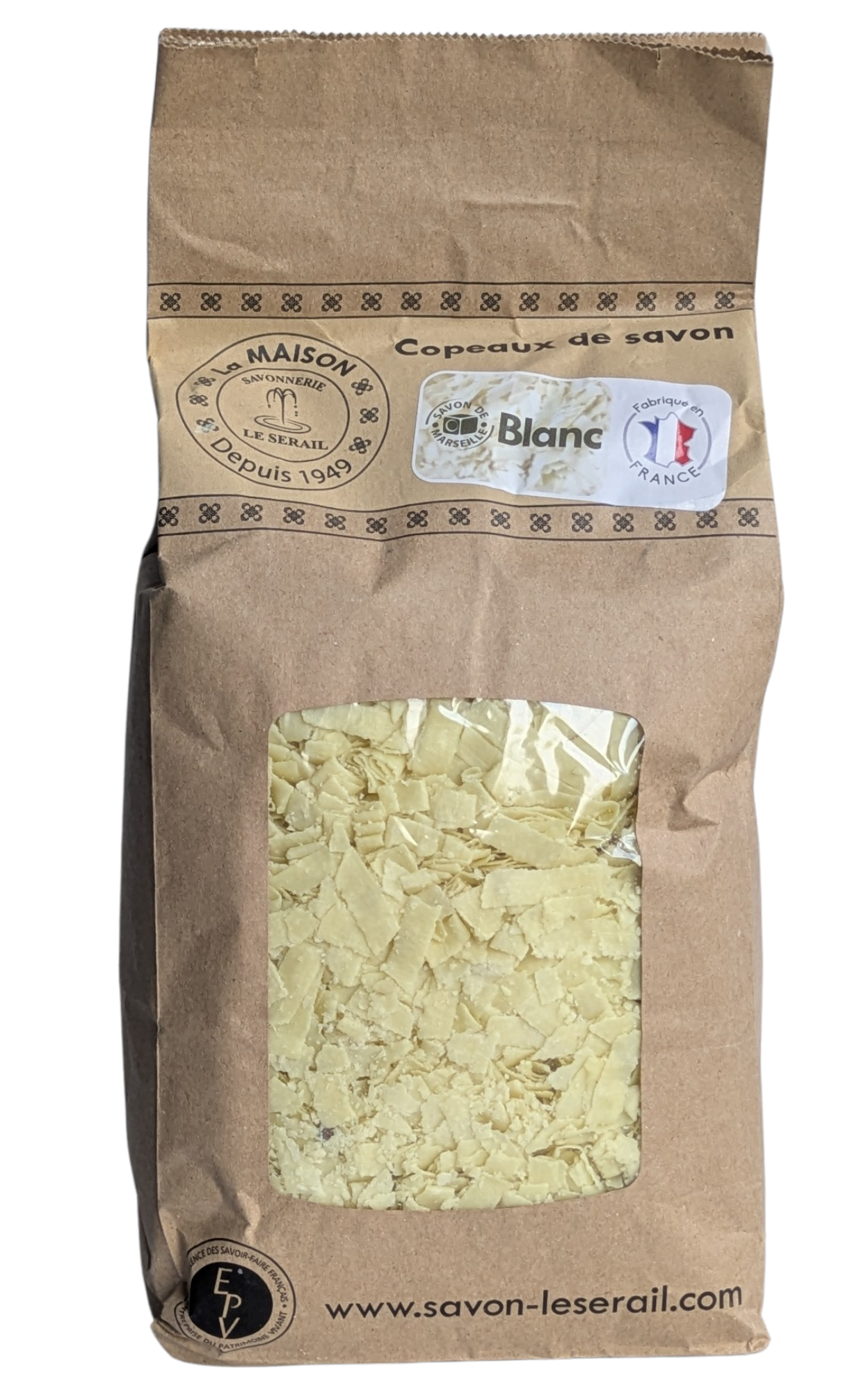 Weiße Seifenflocken mit Kokosöl, 1 kg 