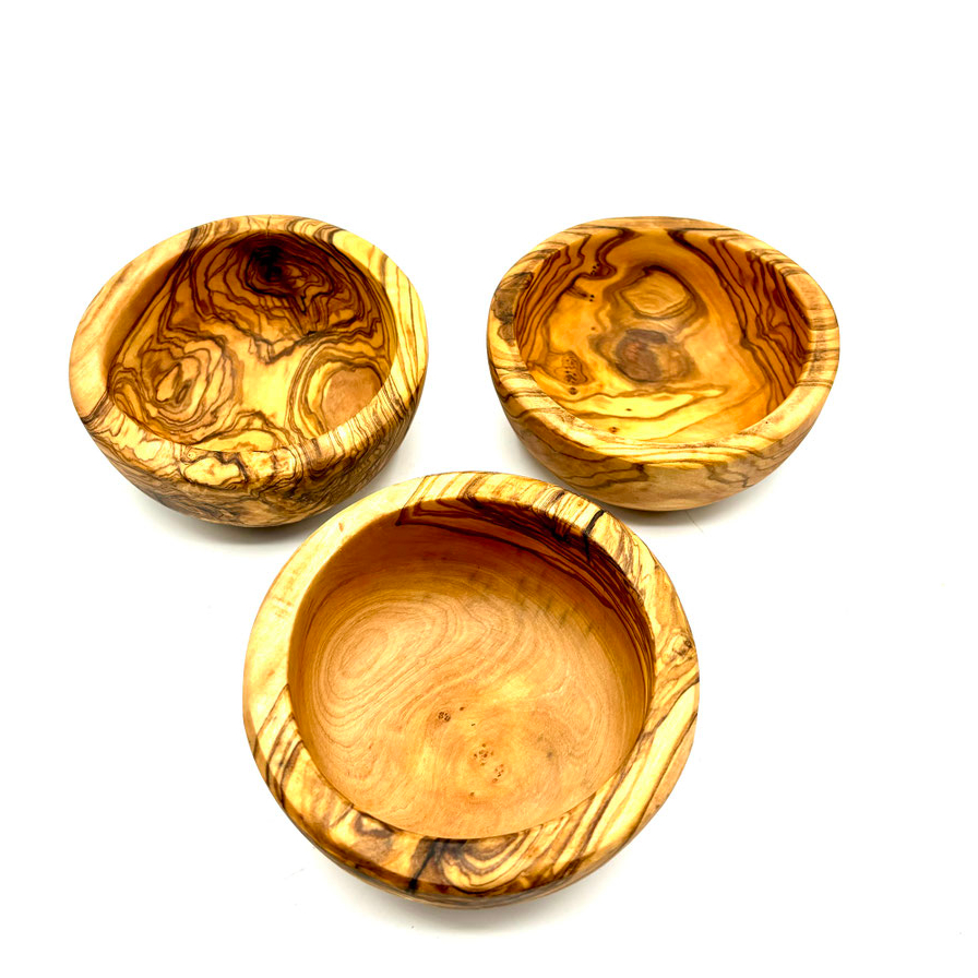 Tapas-Schale aus Olivenholz, rund, 10 cm