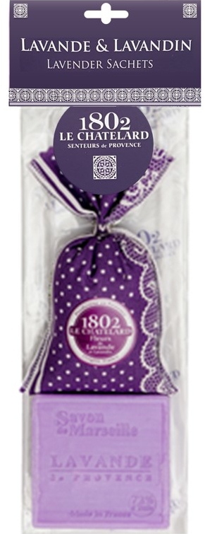 Lavendelsäckchen "Luberon"  mit Seife ohne Palmöl "Lavendel", 100 g